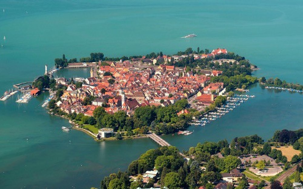 Lindau island on Lake Constance